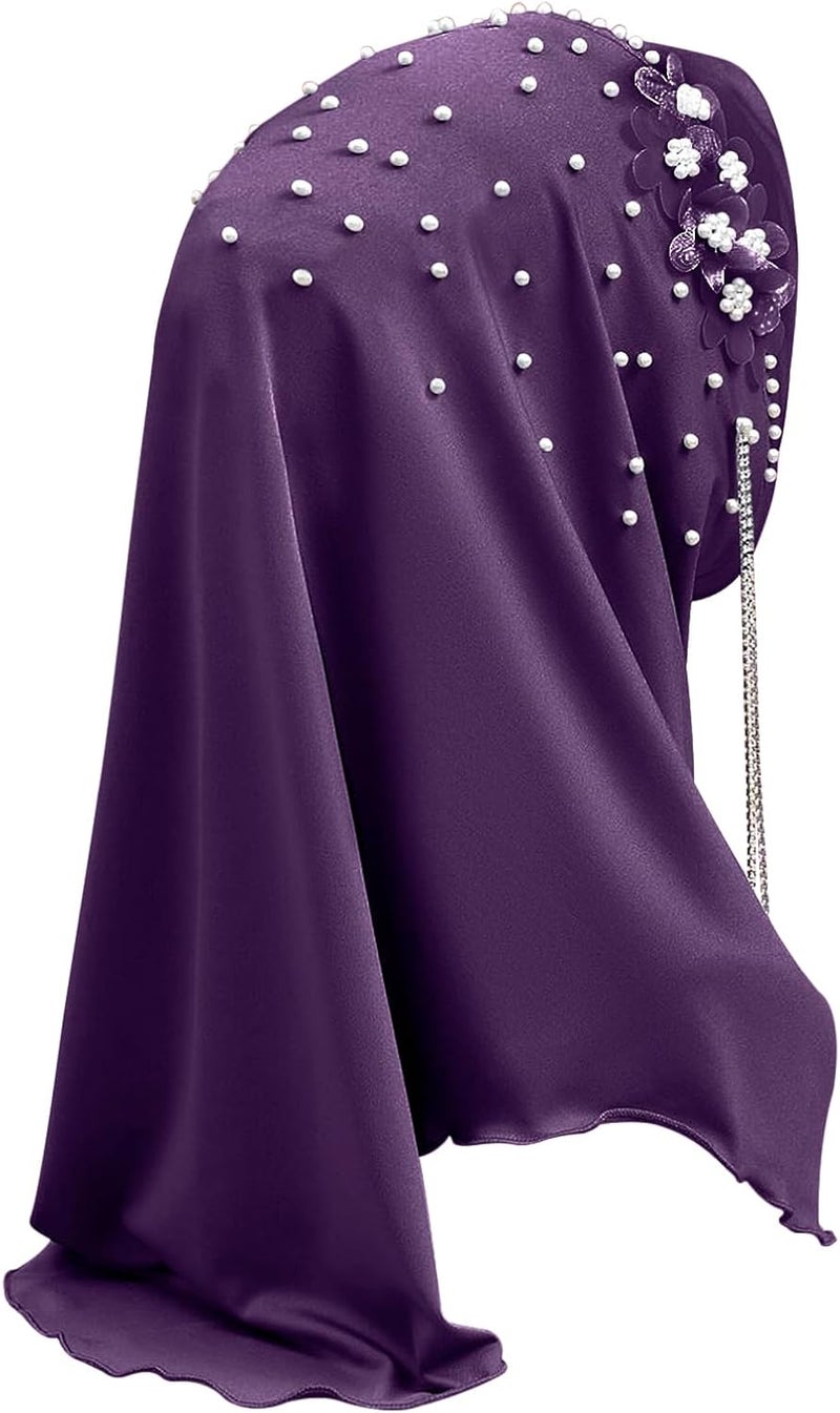 NICEYST Fashion Long Hijab Scarf for Women Girls Muslim Islamic Under Scarf Hat Long Hijabs Cap Instant Turbans Wrap - Image 2